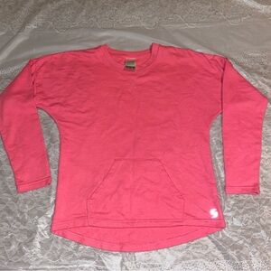 Soffe Hot Pink Crewneck Sweatshirt Long Sleeve Juniors XS Extra Small